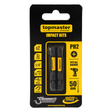 Bit de impact 50mm PH2, 2 buc. Topmaster 338731