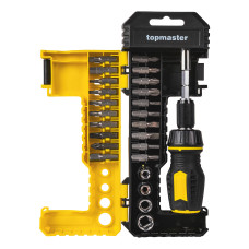 Набор 25 шт. Биты отвертки с трещоткой Topmaster 338744