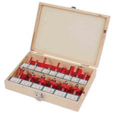 Set 15 freze profilate Router bits ø8mm. Raider 158304