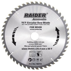 Диск пильный по дереву, 254x25.4мм, 60 зубьев. Raider Industrial 163114