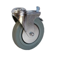 Roată rotativă cu gaură și frînă - Ø75mm (3057-075)