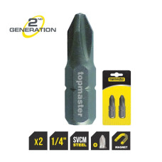 Set biți PH2 25mm (pozidrive) TopMaster Professional 338701
