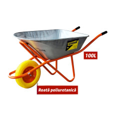 Roabă 100L cu roată poliuritanică EuromasterMD WB6420PU