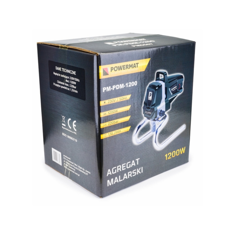 Stație de vopsire Powermat PM-PDM-1200, 1200 W, debit 1200 ml/min,