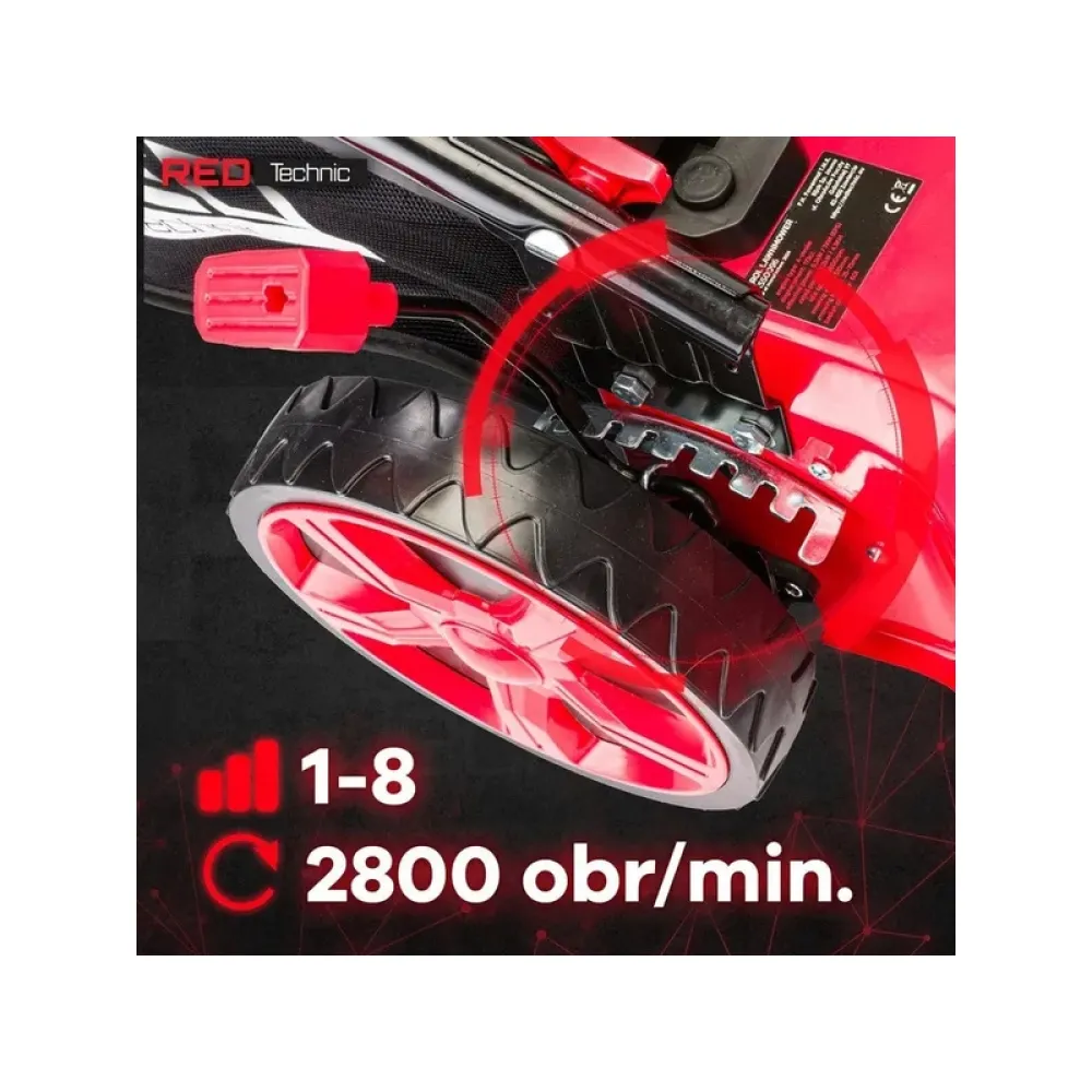 Maşina de tuns gazonul pe benzină Red Technic RTKSS0096, 173 cm³, 60L