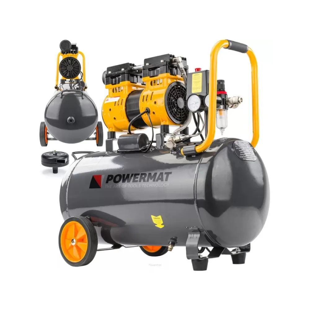 Compresor de aer fără ulei Powermat PM-KBO-50T, 50L, 8 bar, 1400W