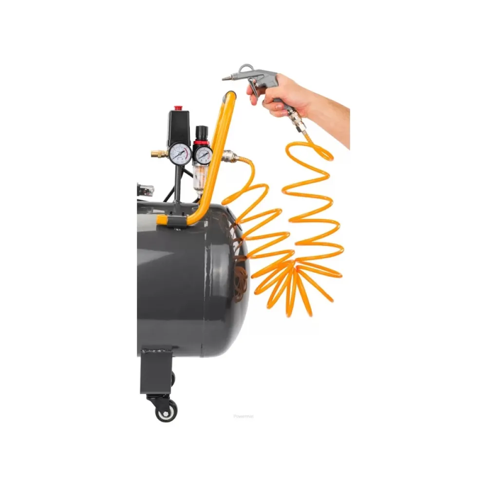 Compresor de aer fără ulei Powermat PM-KBO-100T, 100L, 3KM, 8 bar