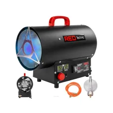 Aeroterma cu gaz 25KW 230V termostat LCD reductor + furtun RTNGG0120 Red Technic