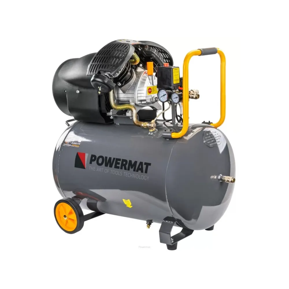 Compresor de aer Powermat PM-KO-100T-V2, 3 kW, 10 bar, 100 l