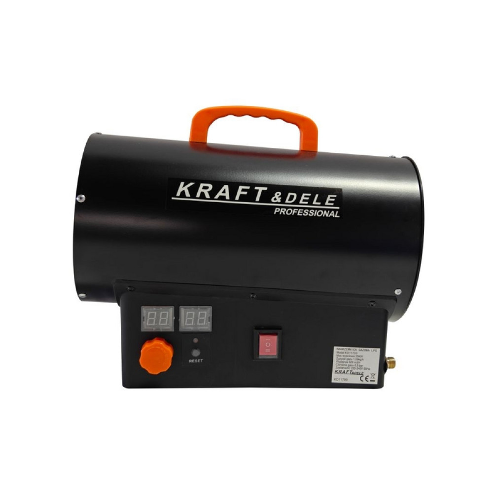 Aeroterma cu gaz Kraft&Dele KD11700 25kW + Termostat + Reductor