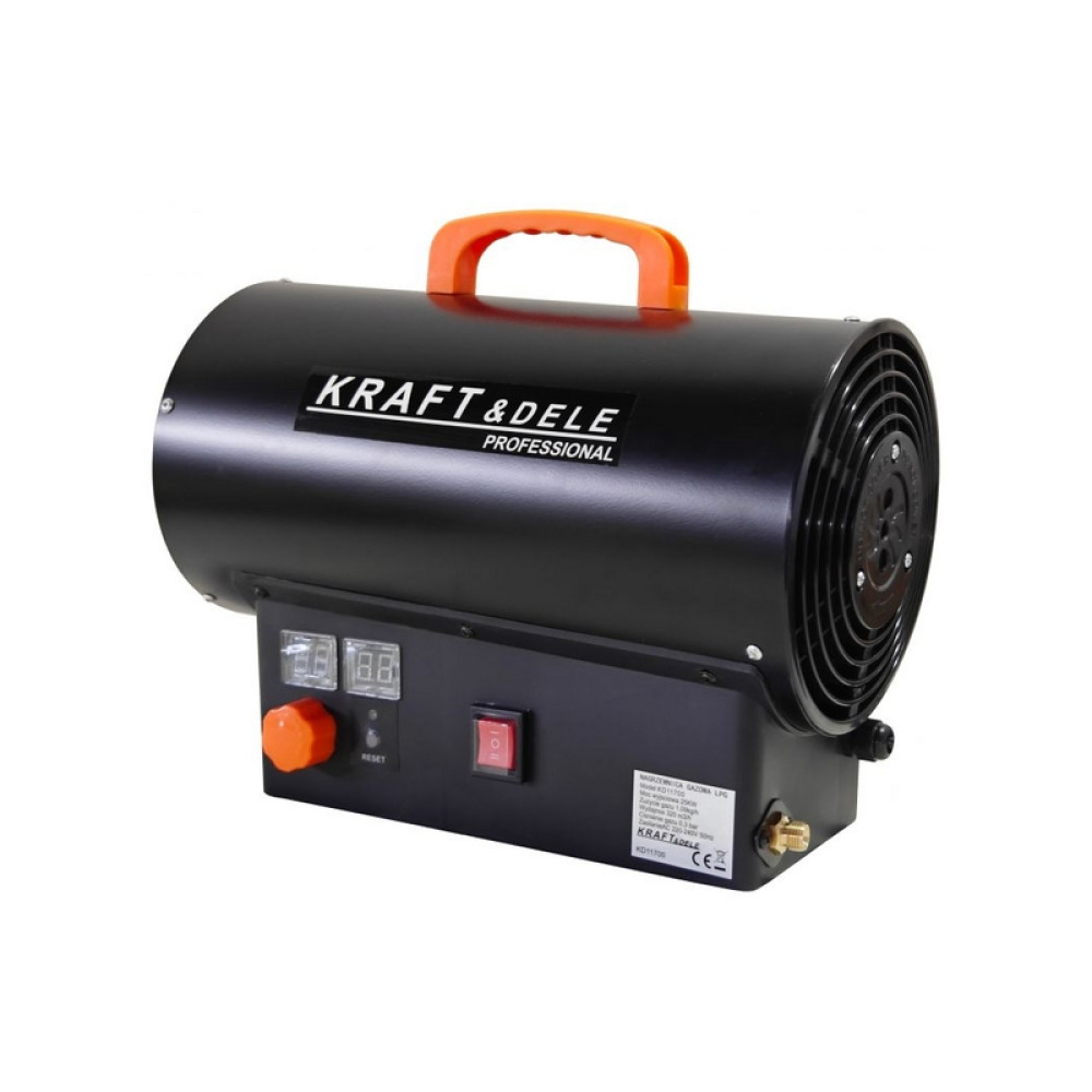 Aeroterma cu gaz Kraft&Dele KD11700 25kW + Termostat + Reductor