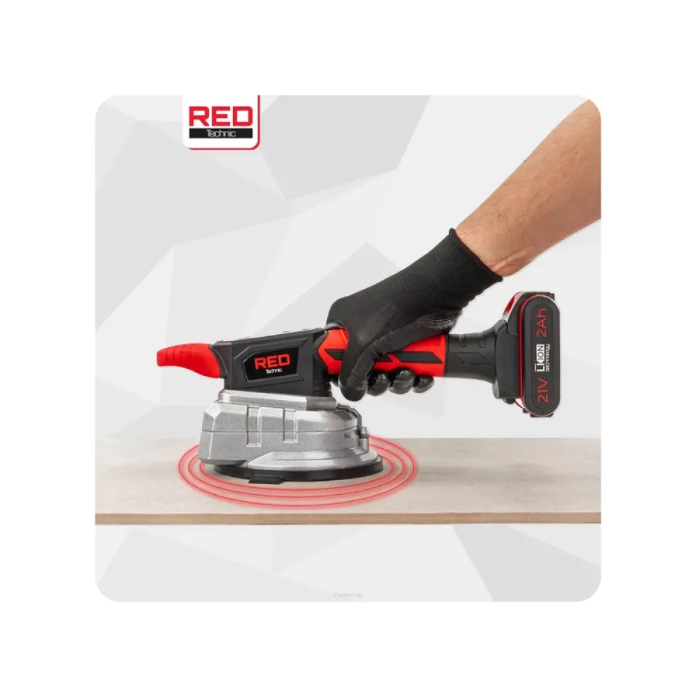 Ventuza vibratoare placi ceramice Red Technic RTAPW0155 2x2AH 150MM 100kg
