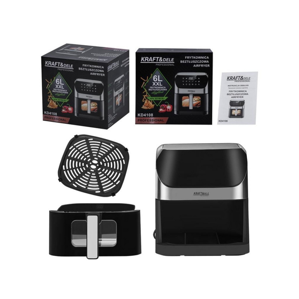 Friteuză cu aer cald 6L Kraft&Dele KD4108