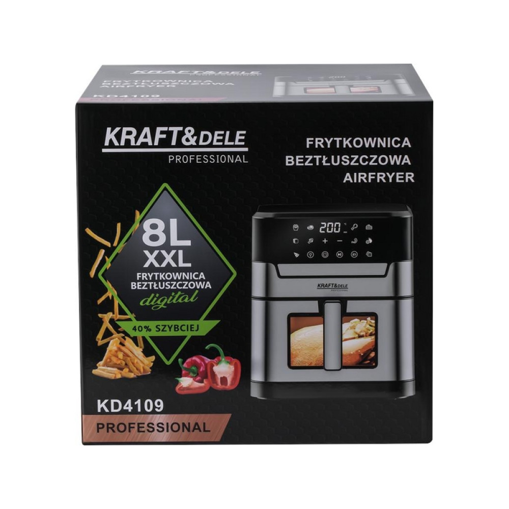 Friteuză cu aer cald Kraft&Dele KD4109,  8L, 2200 W