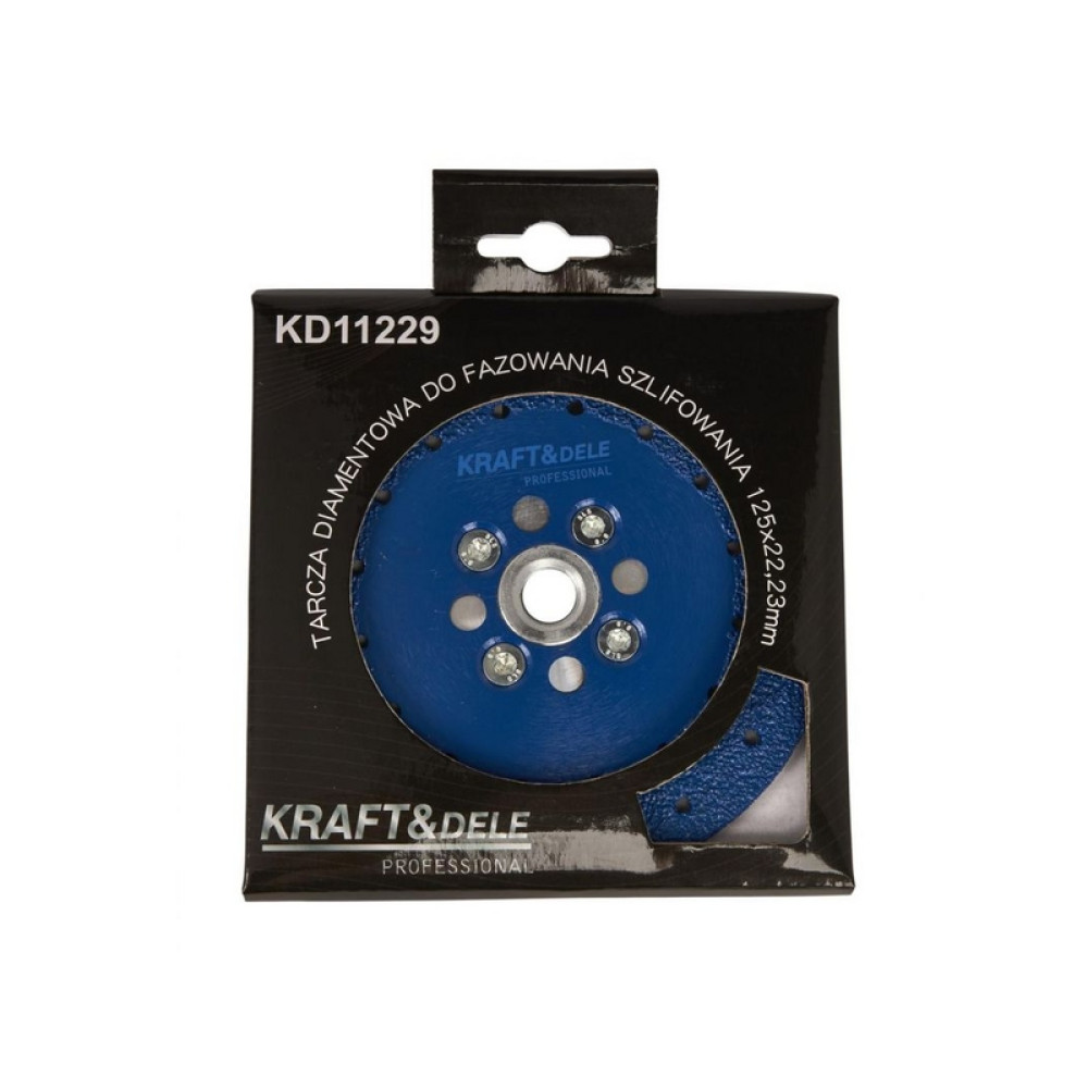 Disc diamantat pentru șanfrenare, șlefuire M14 125 Kraft&Dele KD11229