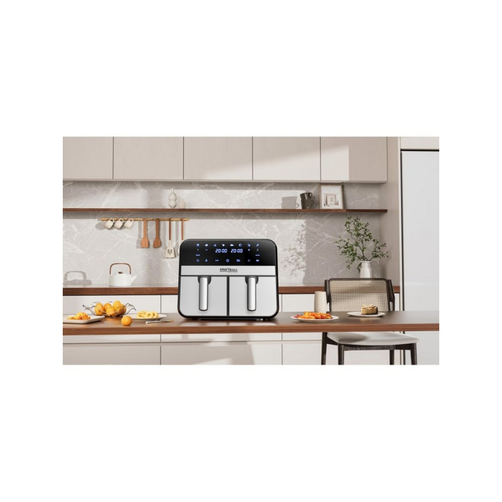 Friteuză cu aer cald Kraft&Dele KD4180 9L 2500W cu două camere + LCD