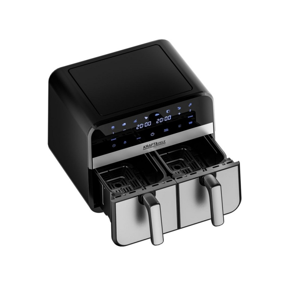 Friteuză cu aer cald Kraft&Dele KD4180 9L 2500W cu două camere + LCD