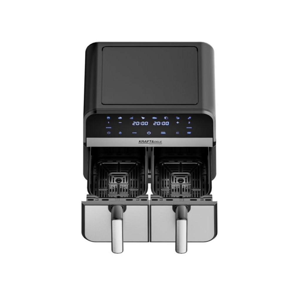 Friteuză cu aer cald Kraft&Dele KD4180 9L 2500W cu două camere + LCD