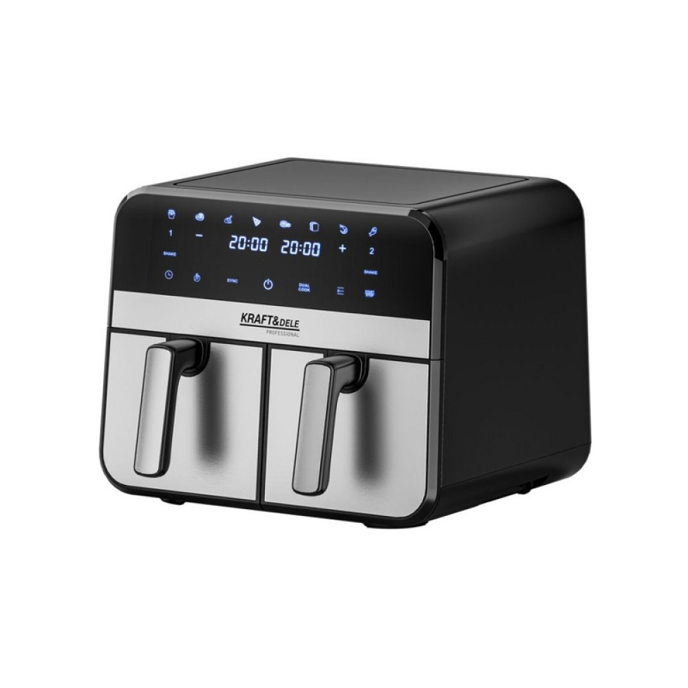 Friteuză cu aer cald Kraft&Dele KD4180 9L 2500W cu două camere + LCD