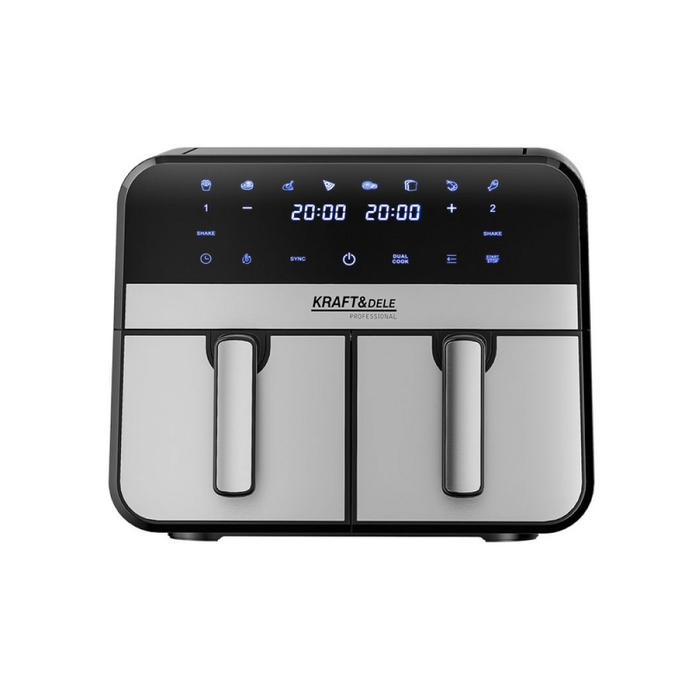 Friteuză cu aer cald Kraft&Dele KD4180 9L 2500W cu două camere + LCD