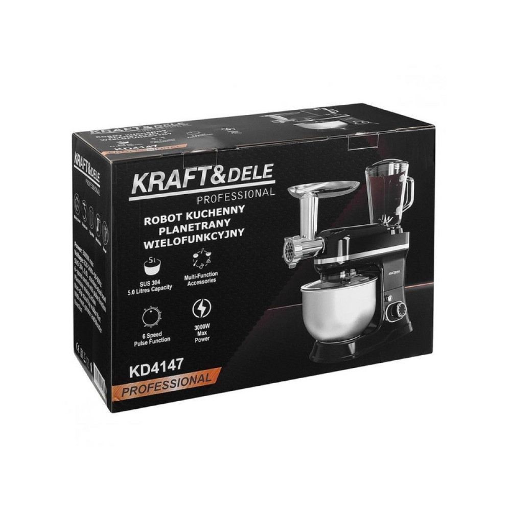 Robot de bucătărie planetar max 3000W / 5L Kraft&Dele KD4147