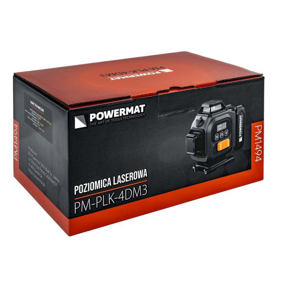 Nivela laser 16 linii 360° PM-PLK-4DM3 40m POWERMAT