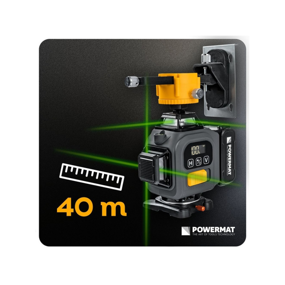 Nivela laser 16 linii 360° PM-PLK-4DM3 40m POWERMAT