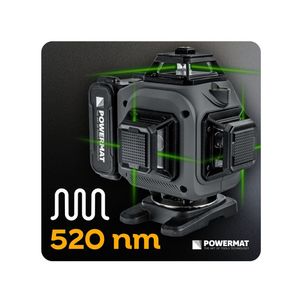 Nivela laser 16 linii 360° PM-PLK-4DM3 40m POWERMAT