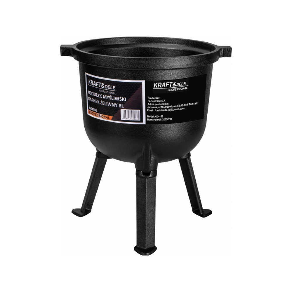 Cazan vinatoresc / Oală din fontă 8L KD4186 KRAFT&DELE