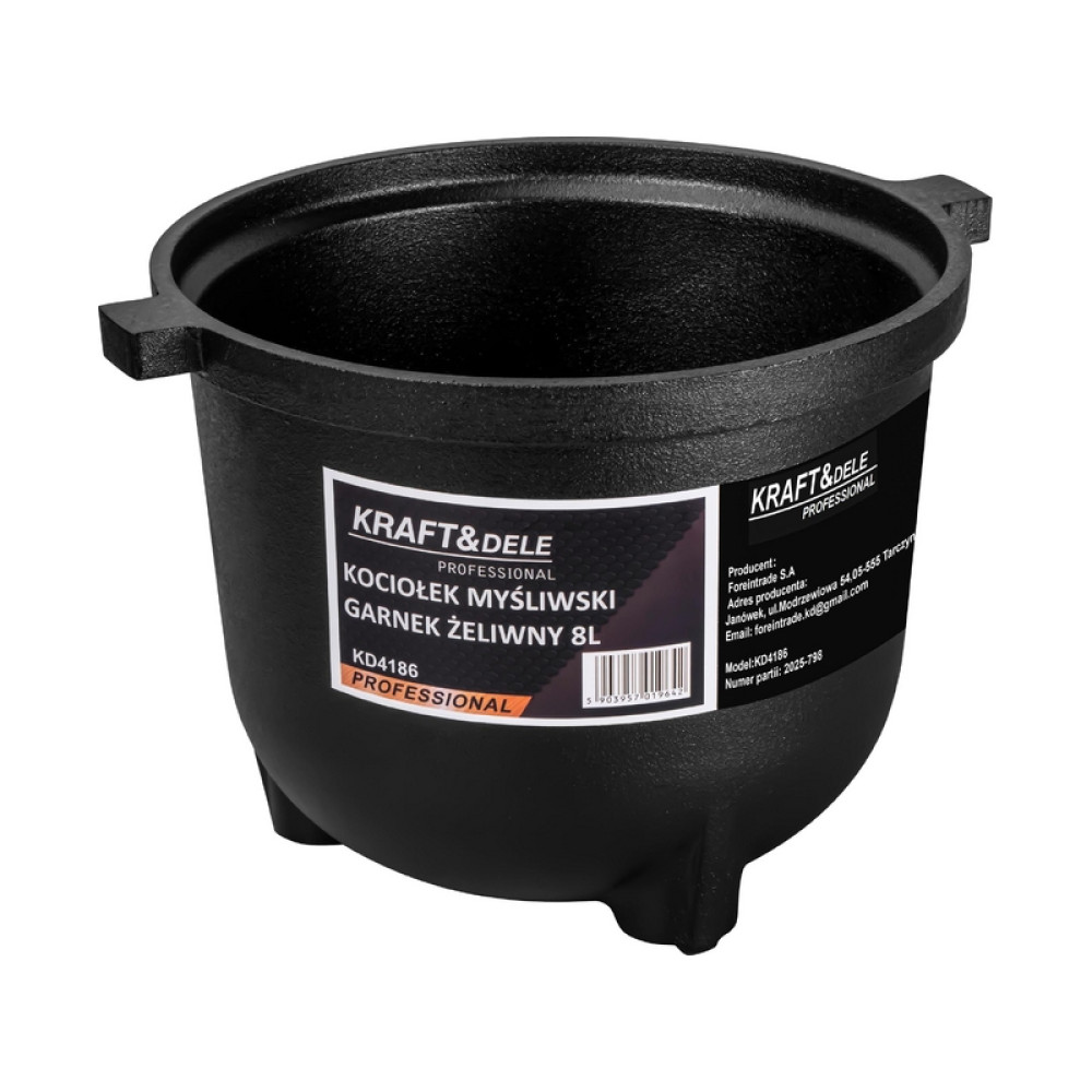 Cazan vinatoresc / Oală din fontă 8L KD4186 KRAFT&DELE