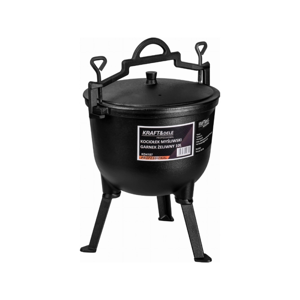 Cazan de vânătoare / Oală din fontă 10L KD4187 KRAFT&DELE