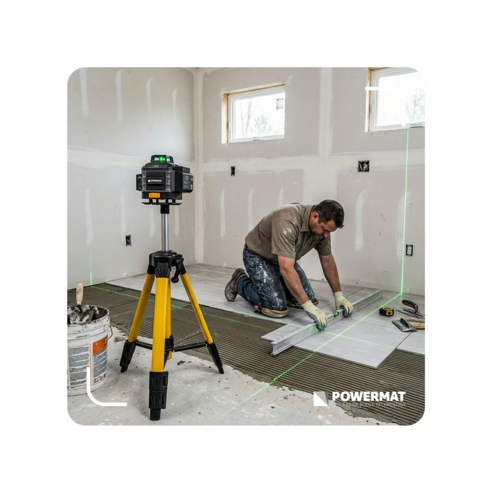 Nivela laser PM-PLK-4DM2 4D 40m POWERMAT