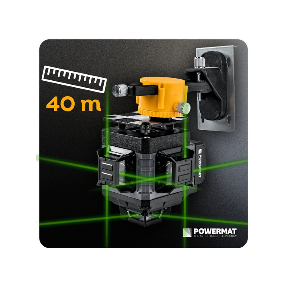 Nivela laser PM-PLK-4DM2 4D 40m POWERMAT