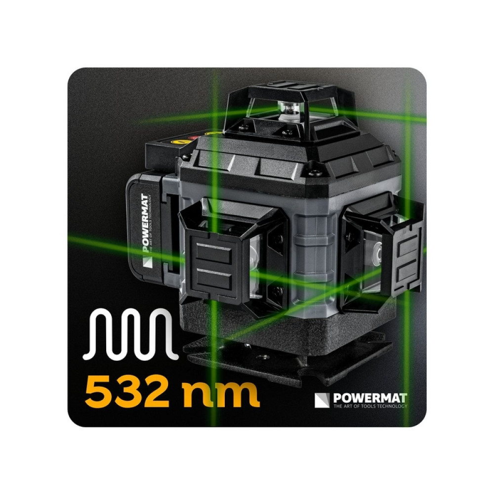 Nivela laser PM-PLK-4DM2 4D 40m POWERMAT