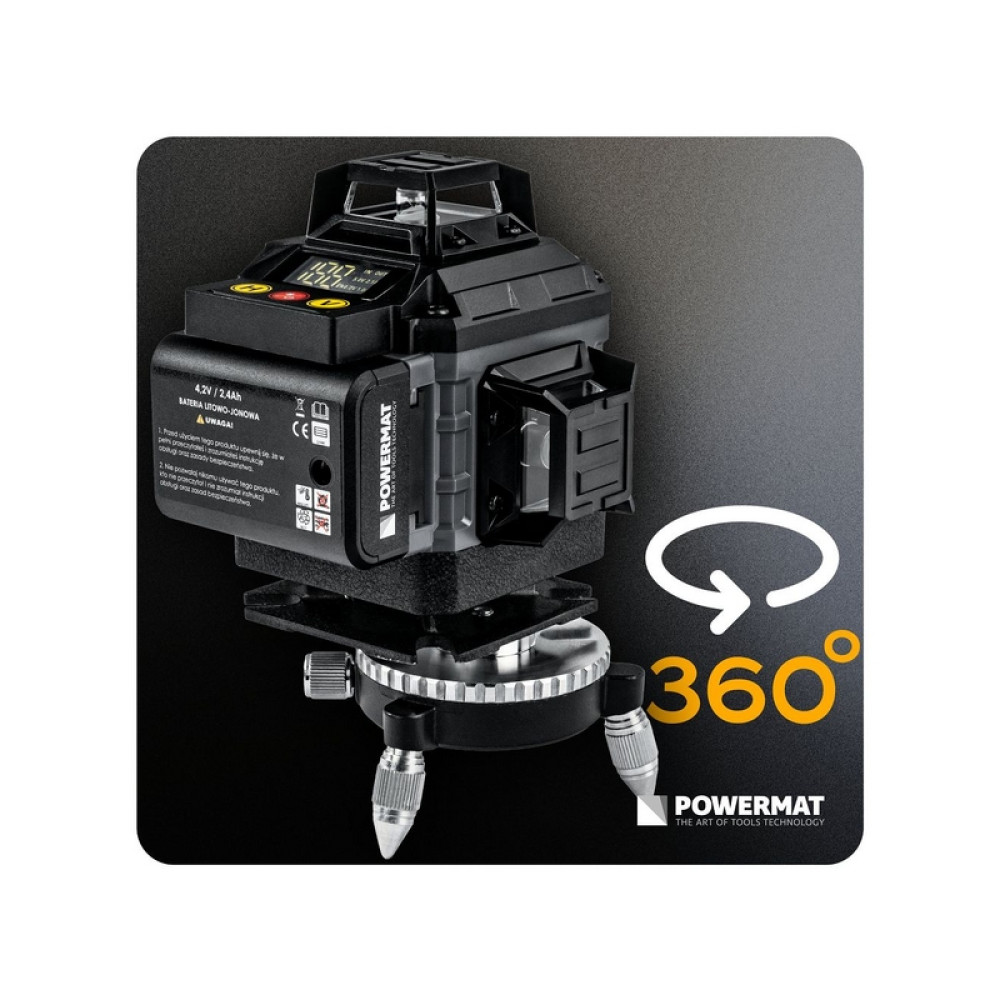 Nivela laser PM-PLK-4DM2 4D 40m POWERMAT