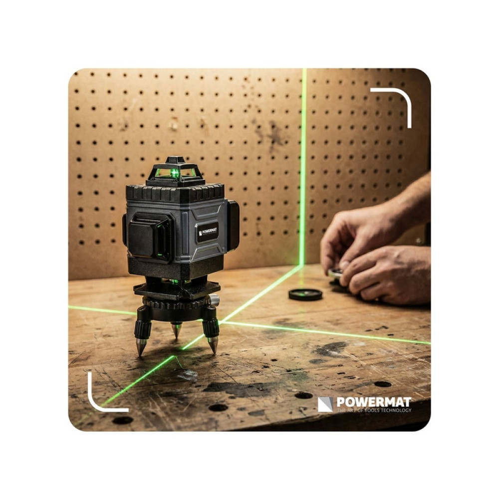 Nivela laser PM-PLK-4DM1 4D 40m POWERMAT