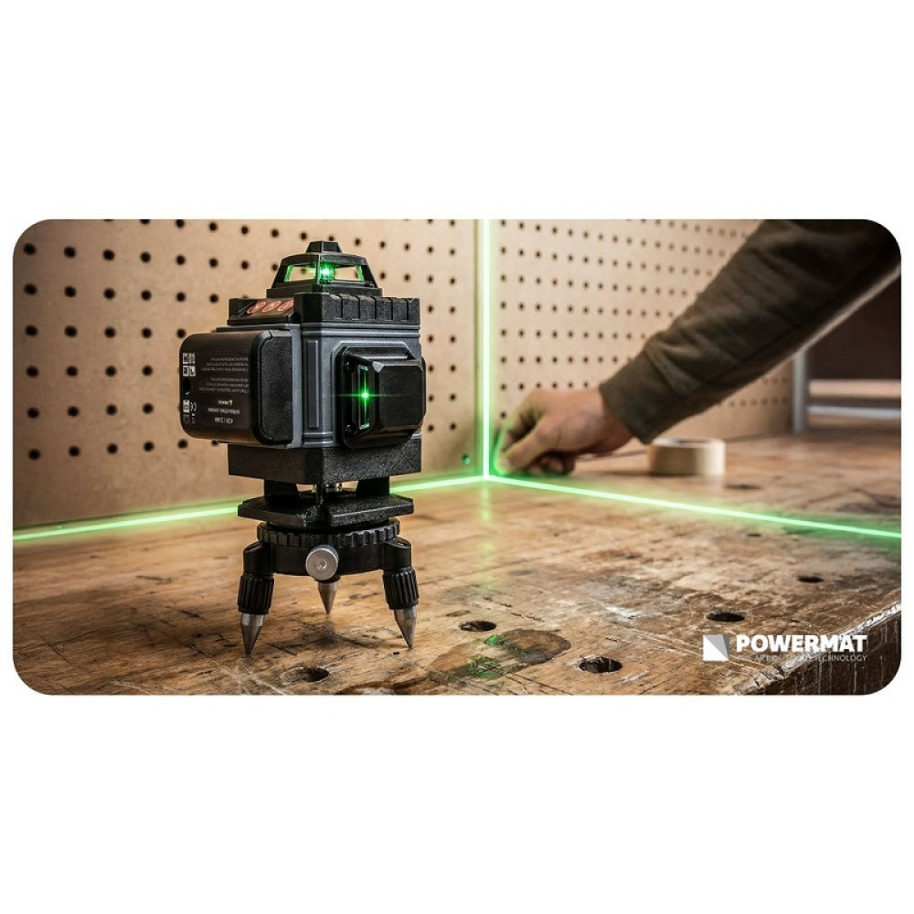Nivela laser PM-PLK-4DM1 4D 40m POWERMAT