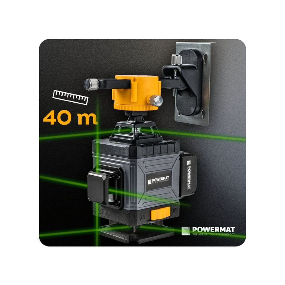 Nivela laser PM-PLK-4DM1 4D 40m POWERMAT
