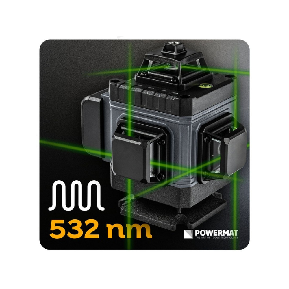 Nivela laser PM-PLK-4DM1 4D 40m POWERMAT