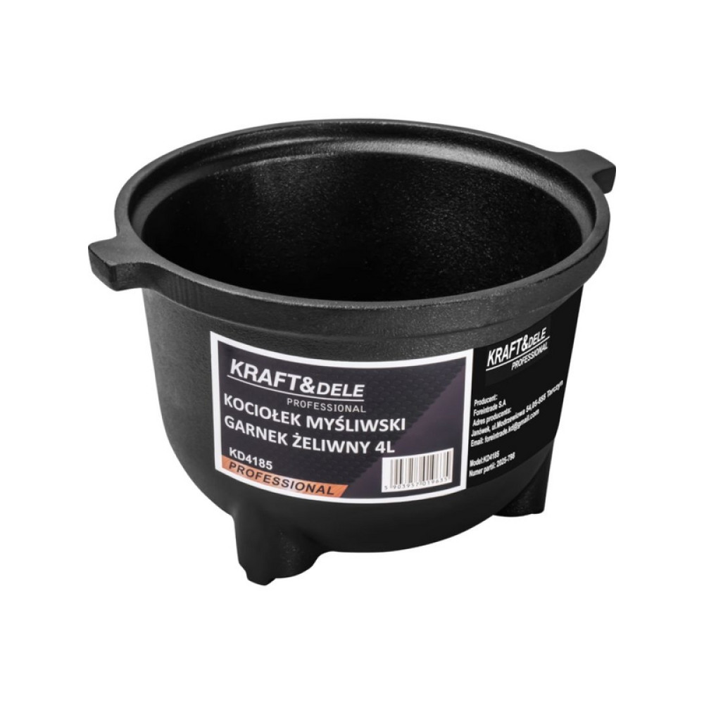 Ceainic de vânătoare / Oală din fontă 4L KRAFT&DELE KD4185