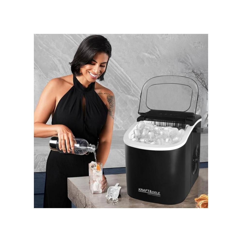 Mașină de făcut cuburi de gheață  12kg/24h 120W 1.2L  Kraft&Dele KD4124