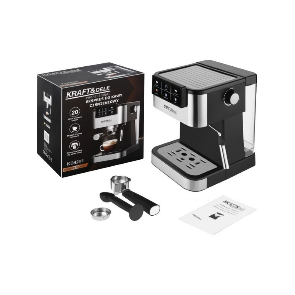 Кофемашина высокого давления 1500 Вт 20 бар Kraft&Dele KD4291