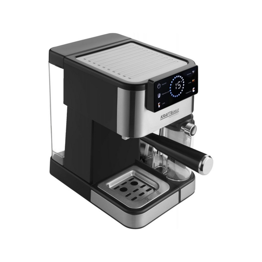 Кофемашина высокого давления 1500 Вт, 20 бар, ЖК-дисплей, Kraft&Dele KD4292