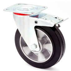 Roată rotativă cu frînă – Ø160mm, jante metal