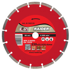 Disc diamantat segmentat uscat 230mm. Raider 162110