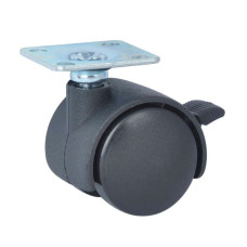 Roată de plastic pentru mobilier – Ø40,cu frînă TWPB-40